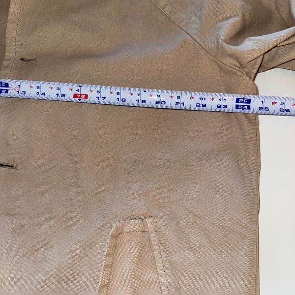 Outerknown Century Car Coat Mens Latte Canvas Trench Over Coat 100% Cotton S NEW - Picture 10 of 10